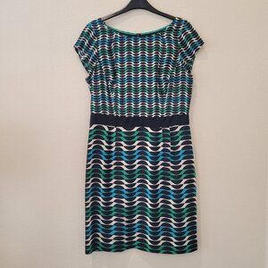 Boden Print Cap Sleeve Dress, size 8R